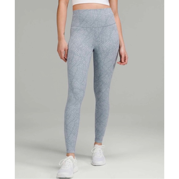 lululemon athletica Pants - Lululemon Wunder Under Reptilia Jacquard Chambray Starlight Leggings 4
